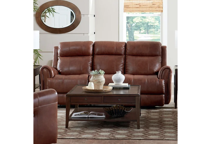 Club Level - Marquee Power Reclining Sofa w/ Extended Footrest by Bassett at Esprit Decor Home Furnishings